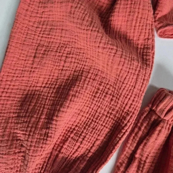 Cotton gauze two piece long sleeve and maxi skirt puff sleeve sz S/XS - Picture 3 of 12